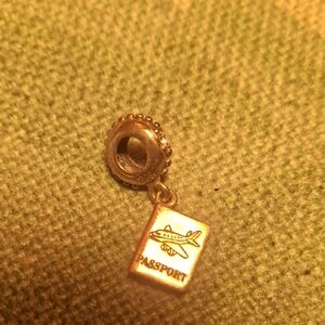 Pandora Gold Passport Charm Pendant